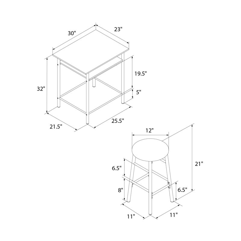 Latitude Run® Hoadley Jackson Kitchen Pub Set Wayfair